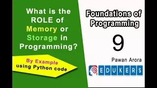 Role of Memory and Storage in Programming by example using Python Code