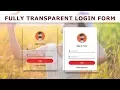 Transparent Login Form with HTML CSS - How To Create Login Form In HTML and CSS