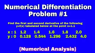 1 Numerical Differentiation example Numerical Differentiation in numerical Analysis