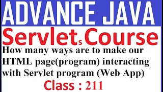 211 Different ways to make our HTML page program interacting with Servlet program web application