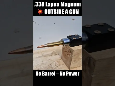 Exploding OUTSIDE a Gun BARREL .338 Lapua Magnum Lr vs Ballistic Hand #experiment #mrmichal #338