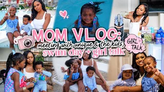 MOM VLOG:get ready & come with us to pool day with @UniqueLáshea + seafood mukbang / girl talk ♡