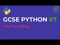 GCSE Computer Science Python - File Handling