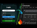 Connect Login Form to Firebase Authentication HTML CSS JavaScript
