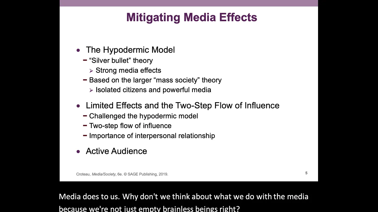 Media Effects theories