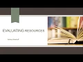 CSU Library - Evaluating Resources