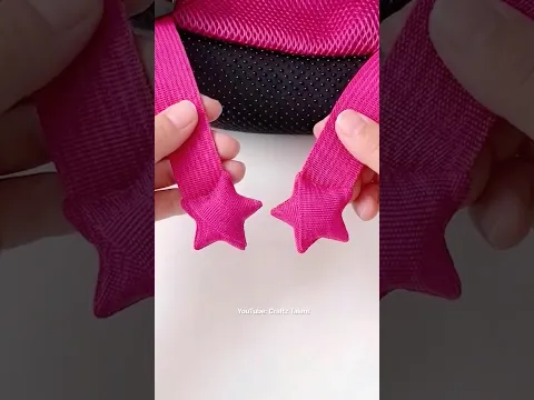 Is your backpack strap too long? Fold it into two little stars like this 😍so pretty~ #shorts #diy