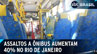 A cada 1h30, um ônibus é assaltado no Rio; crime cresceu 40% na cidade | SBT Brasil (25/02/25)