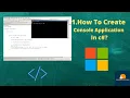 Create a Basic Console Application Visual Studio 2013 C Net -