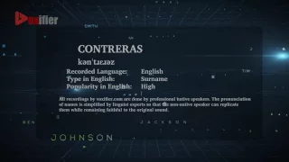 How to Pronunce Contreras in English - Voxifier com