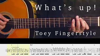 What's Up! - 4 Non Blondes Fingerstyle Guitar Cover (TAB)