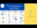 Text Analysis in MATLAB MATLABHelper