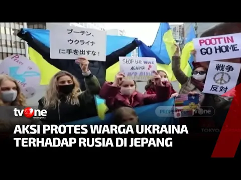 Protes Warga Atas Tindakan Rusia ke Ukraina