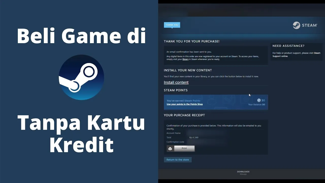 Cara mengisi voucher Steam Wallet dengan Tokopedia