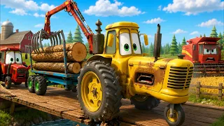 McQueen Tractors in Danger - One Wrong Move Could Ruin Everything! Hard Work on the Farm!