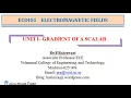 EC8451 - Gradient of Scalar