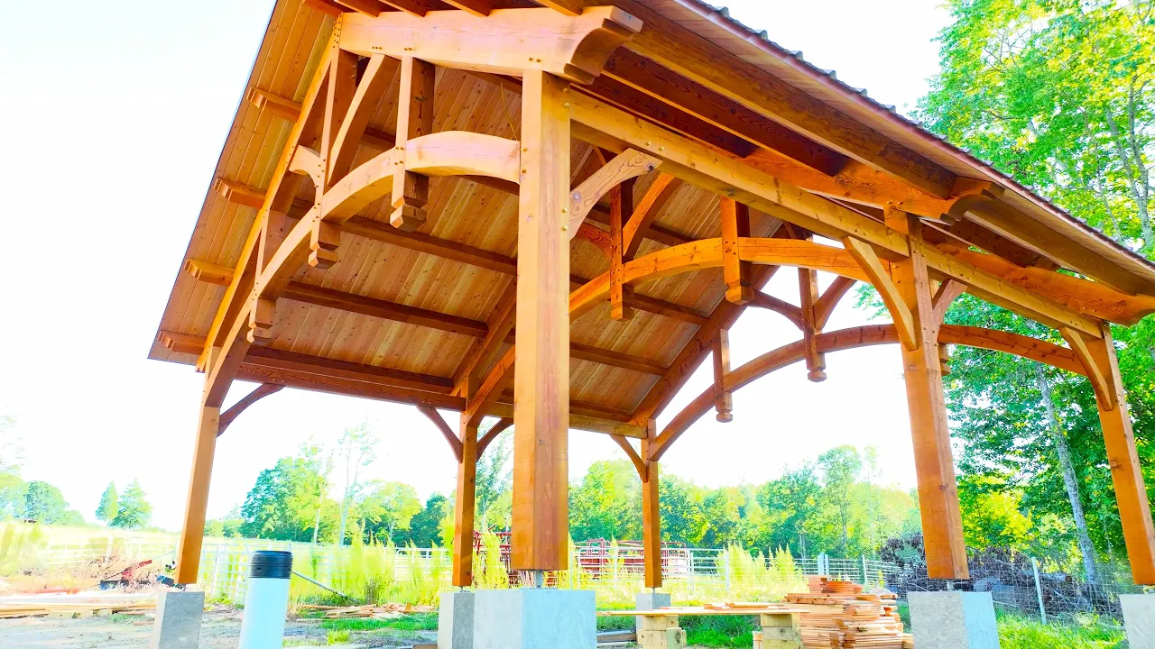 Building a Hand Crafted Timber Frame Pavilion, Ideas for your property!