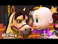 Download Lagu Baby plays with Horses - 1h Compilation Nursery Rhymes with Animals & Kids Songs | Minibus