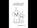 January Color Pages Free at animalcolorpages com