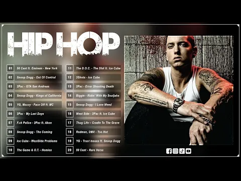 Download MP3 Eminem ft. 50 Cent - Rap Hip Hop Playlist (2Pac, Dr Dre, DMX, The Game, Eazy E, Method Man)