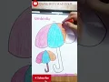 How to easy colouring umbrella picture
