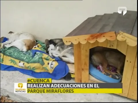 Realizan adecuaciones en el parque Miraflores - Cuenca