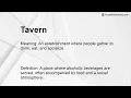 Tavern Meaning