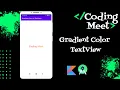 How to Implement Gradient Color in TextView in Android Studio Kotlin