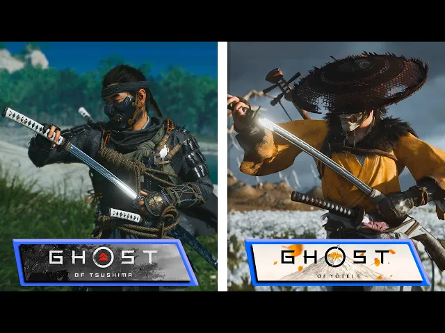 Ghost of Tsushima VS Ghost of Yotei | First Gameplay Graphics Comparison