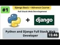 Python and Django Full Stack Web Developer Course