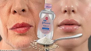 🔥 Baby Oil and Rice Powder for Younger Looking Skin 😱✨ Anti Aging Face Mask