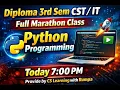 Diploma 3rd Sem Python Programming Full Marathon Class By CS Learning with Rumpa