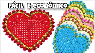 Jogo Americano Coração Florido com Edilene Fitipaldi