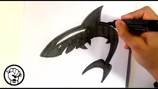 Easiest Way to Draw a Shark Tattoo - Step by Step