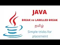 Break vs Labelled Break in Java tamil by EV FindingNatureOfficial