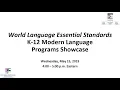World Language Essential Standards K-12 Modern Language Programs Showcase