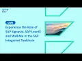 Experience the role of SAP Signavio SAP LeanIX and WalkMe in the SAP integrated toolchain