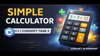 Simple Calculator in C CODSOFT Internship Task 2 Basic Arithmetic Program Task 2