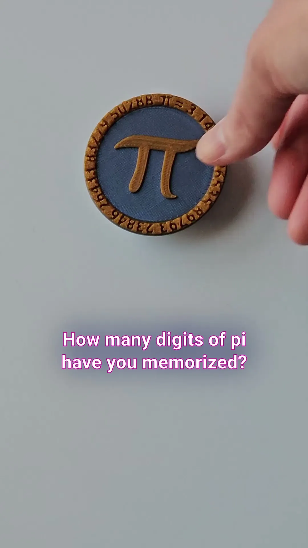 March Magnets - Day 7 #marchmagnets | Pie with pi symbol and crust with 3.14 (and more digits)