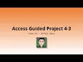 COSA 25 Access Guided Project 4-3 SIMnet 2024