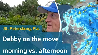 St Pete before and after on WeatherRadar