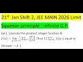 Let denote the greatest integer function f x lim n 3 - k 1 n k x Then 12