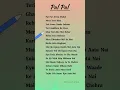 Download Lagu Pal Pal Jeena Muhal (Lyrics) AIiSoomroMusic and Afusic #shorts