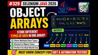 329 Object Arrays in Java Selenium Java 2026