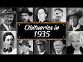 Obituary Famous Faces WE LOST in 1935