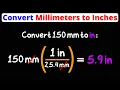Convert Millimeters to Inches mm to in Dimensional Analysis Eat Pi