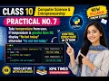Class 10 Computer Practical 7 Temperature Program Using If-Else Statement in Python New Syllabus