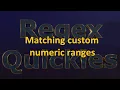 Matching custom numeric ranges