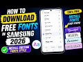 How to download free fonts in Samsung 2026 Install custom fonts style