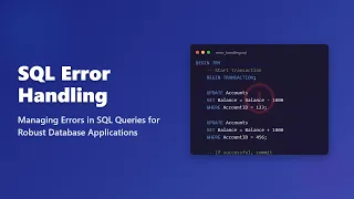 SQL Error Handling for Beginners TRY CATCH Transactions Best Practices